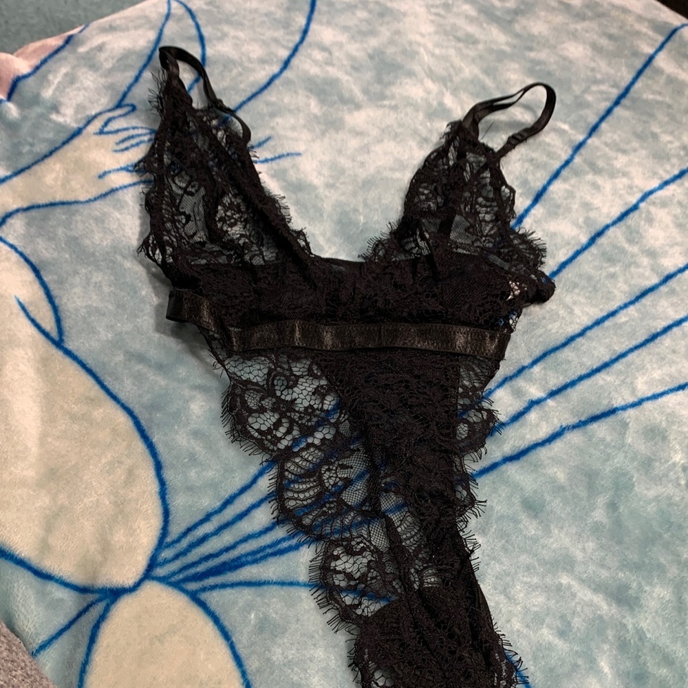 Source Unknown Black Lace Chemise